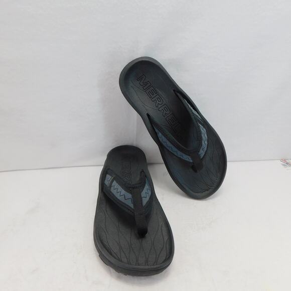 Merrell Men's Hut Ultra Flip Flop Black Sandals Size 10 New - Picture 1 of 9